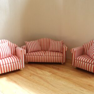 bankstel compleet rood/wit