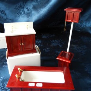 victoriaanse badkamer hout mahonie